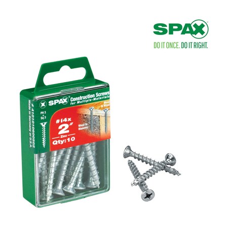 Spax Scrw Spax Fh14X2 Zn Bx10 4101010600502